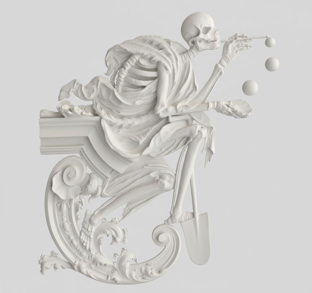 Whimsical Skeleton Artwork free 3D printable STL