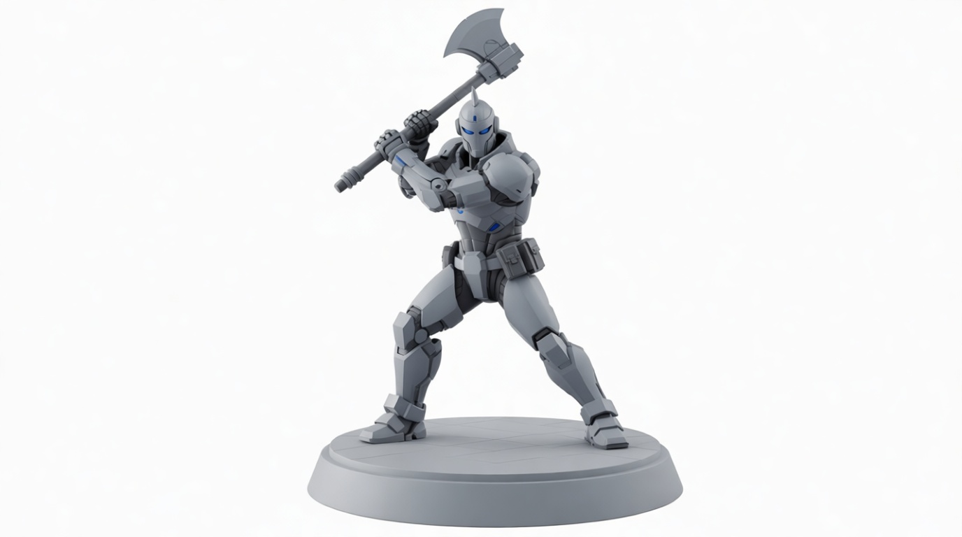 Futuristic Knight Figurine free 3D printable STL