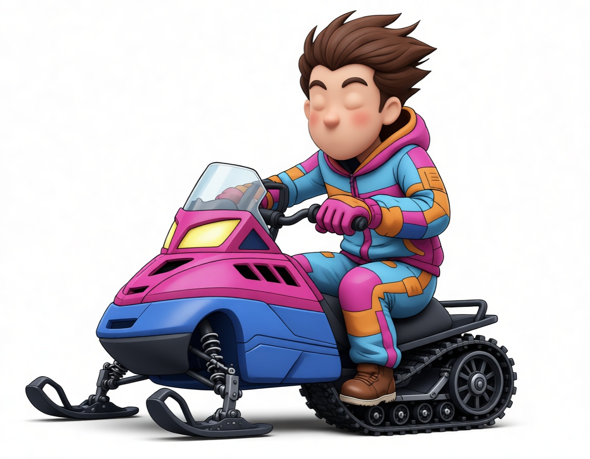 Snowmobile Rider Figurine free 3D printable STL