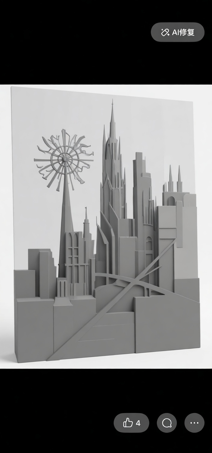 Gotham City Skyline Model free 3D printable STL