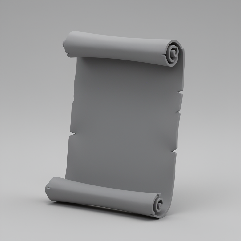 Ancient Scroll Model free 3D printable STL