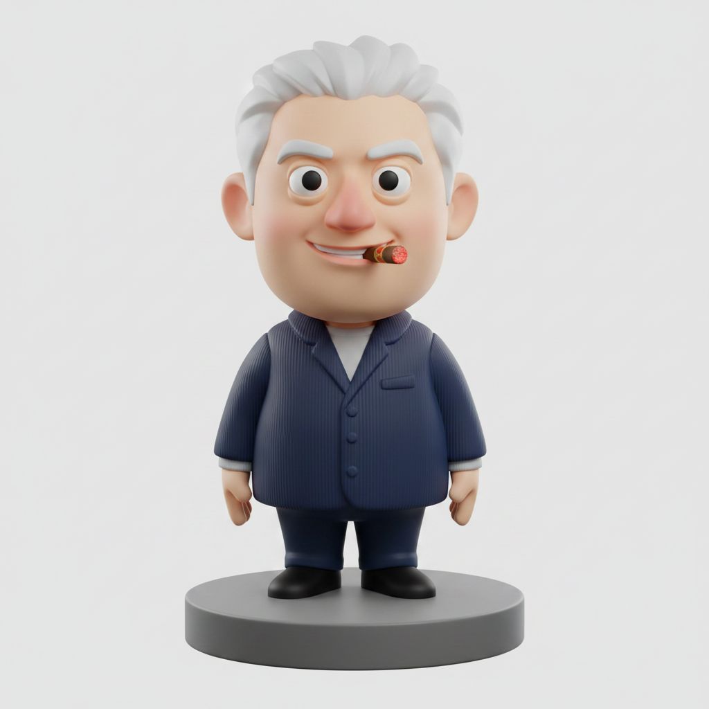 Cartoon Businessman Figurine free 3D printable STL