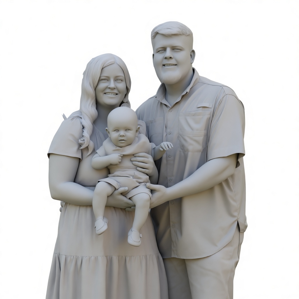 Family Group Statue free 3D printable STL
