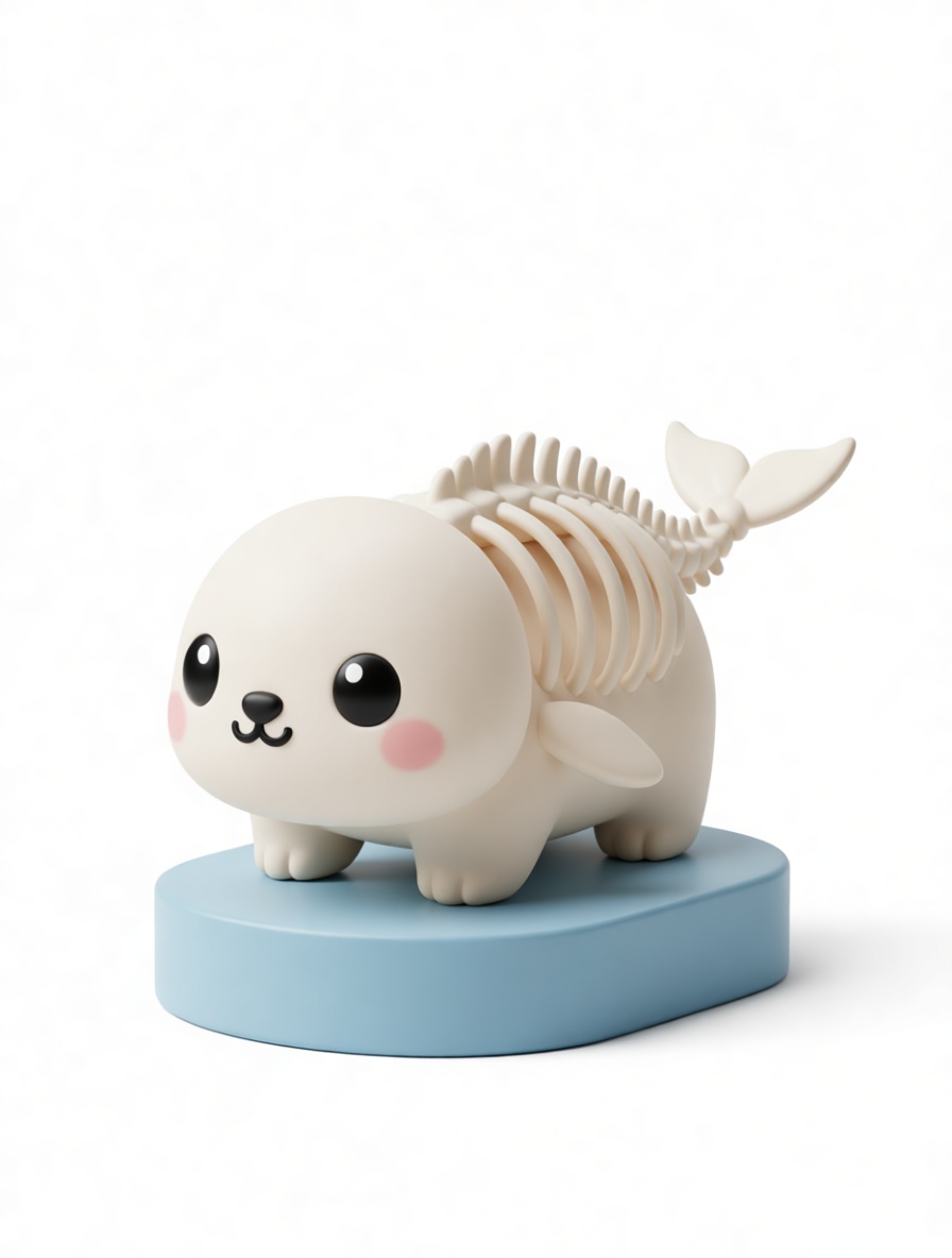 Seal Skeleton Figurine free 3D printable STL