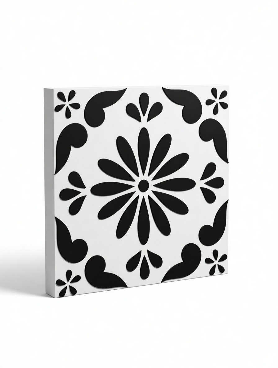 Floral Pattern Wall Tile free 3D printable STL