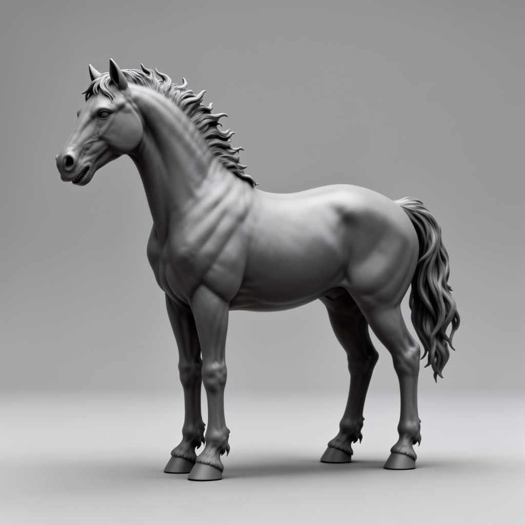 Nightmare Horse Figurine free 3D printable STL