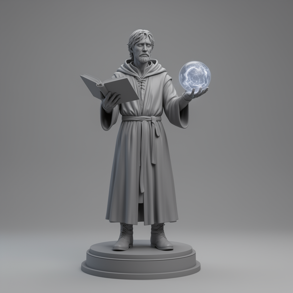 Medieval Librarian Figurine free 3D printable STL