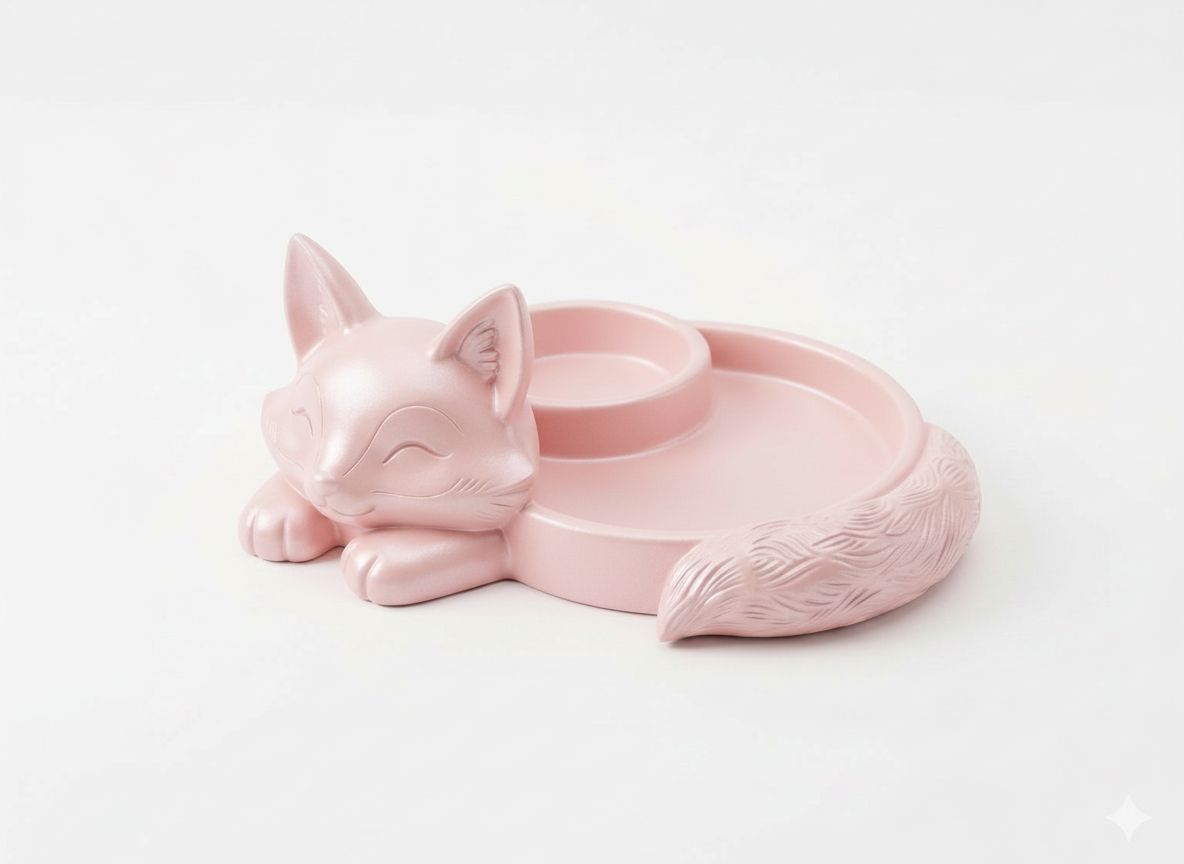 Sleeping Fox Tray free 3D printable STL