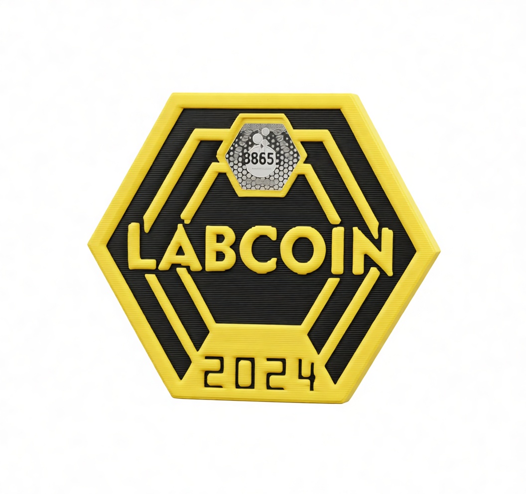 Labcoin Hexagonal Token free 3D printable STL
