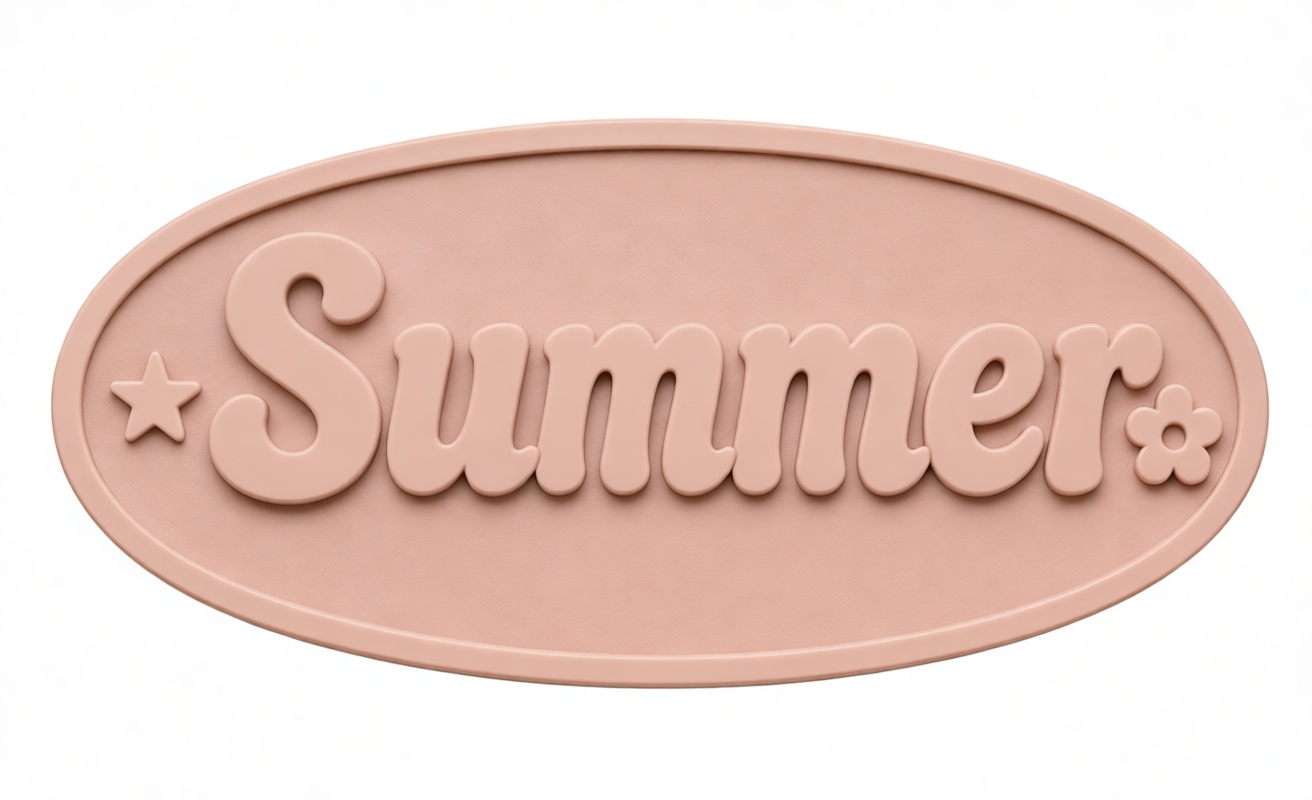 Summer Text Plaque free 3D printable STL