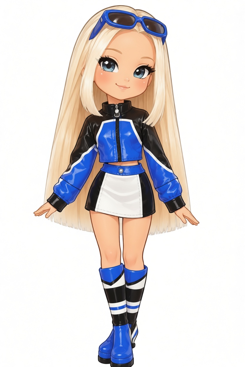 Blonde Girl Stylized Figurine free 3D printable STL