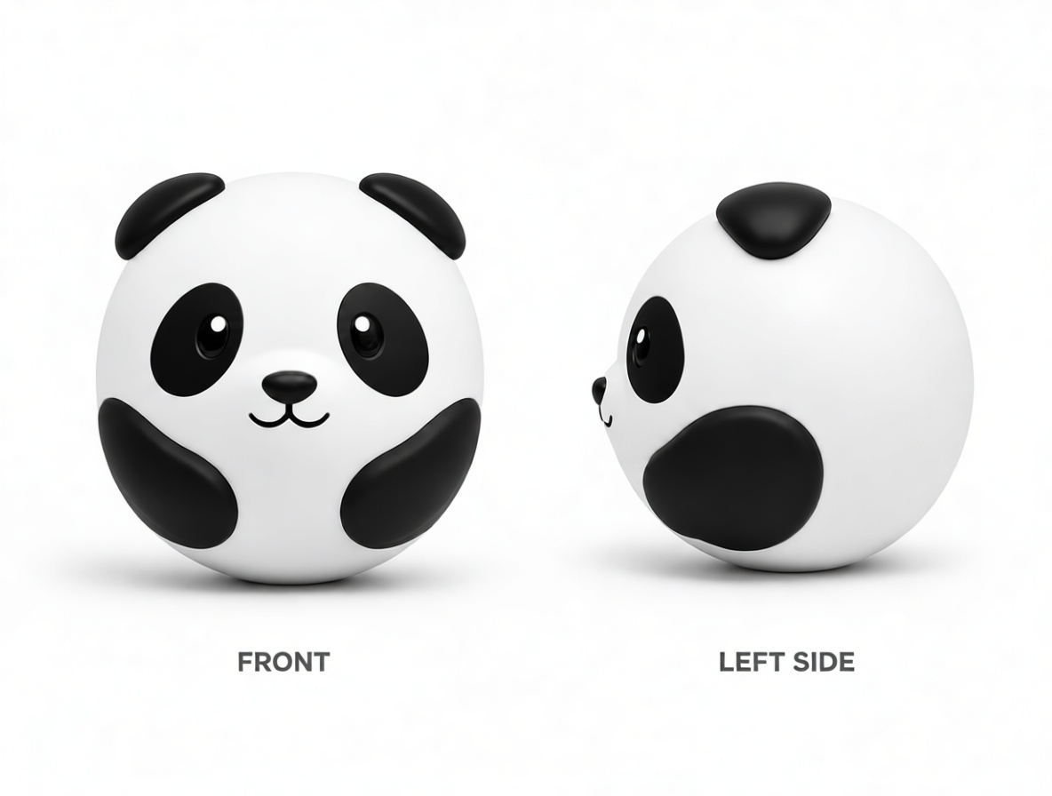 Panda Ball Figurine free 3D printable STL