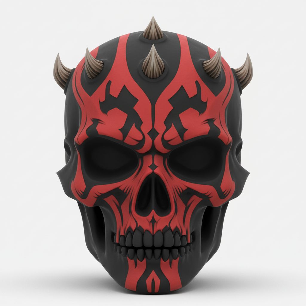 Darth Maul Skull Figurine free 3D printable STL
