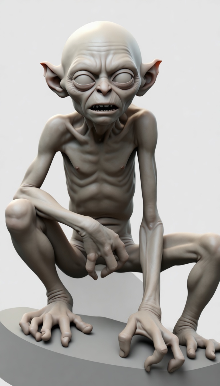 Gollum Figurine free 3D printable STL