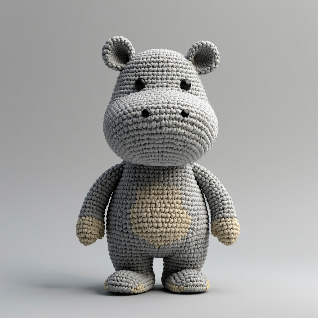 Crocheted Hippo Figurine free 3D printable STL