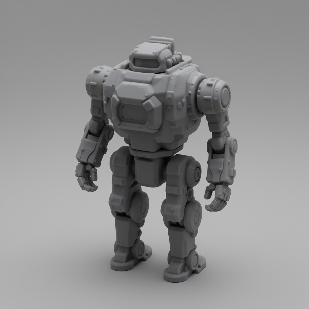 Chunky Robot Figurine free 3D printable STL