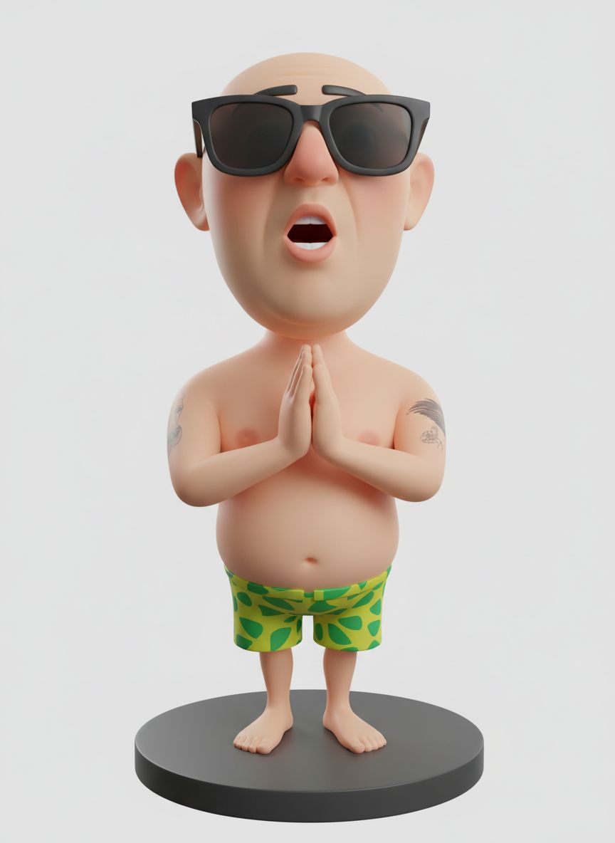Bald Character Statue free 3D printable STL