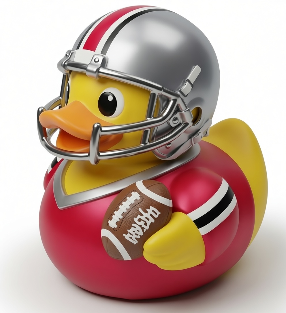 Rubber Duck Football Figurine free 3D printable STL