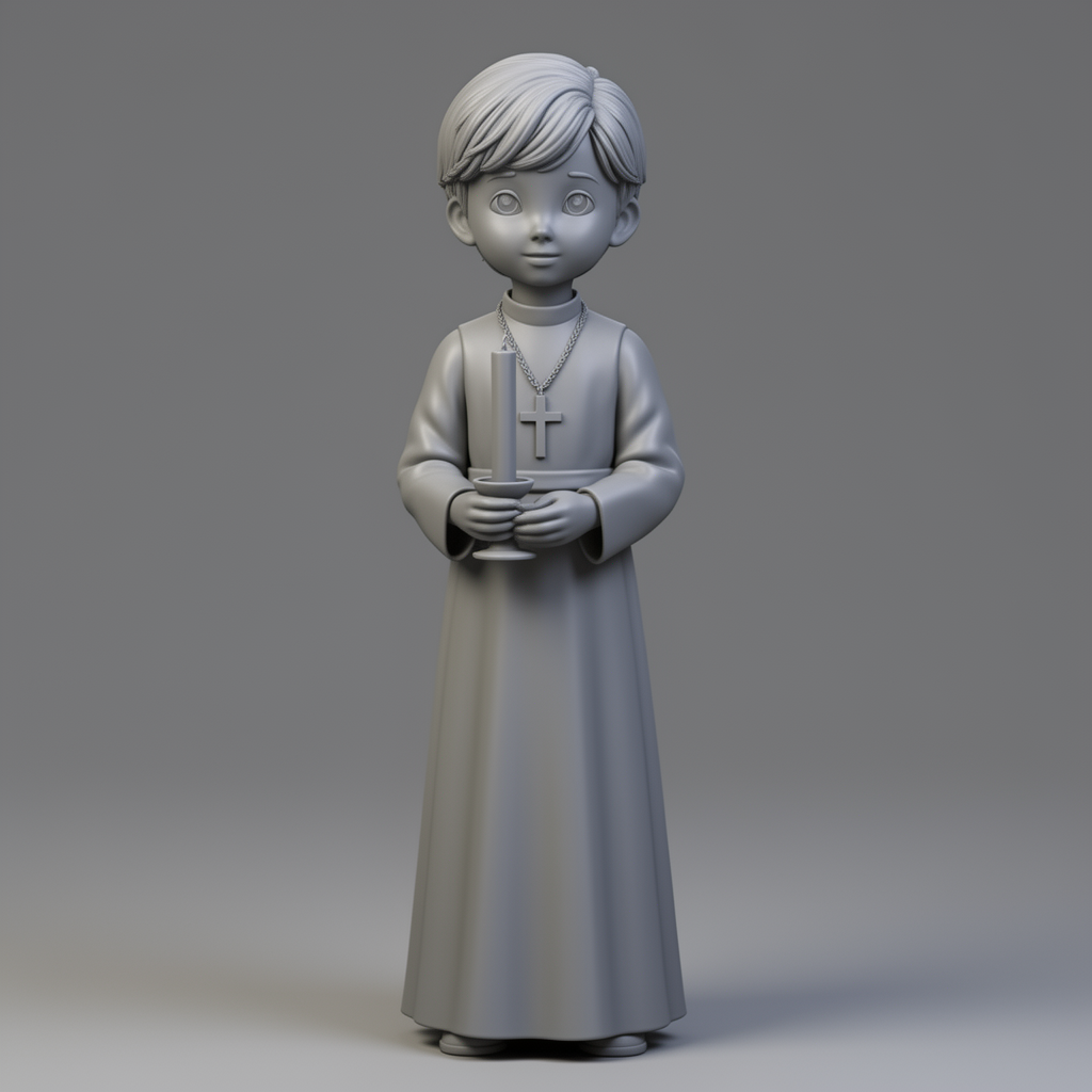 First Communion Girl Figurine free 3D printable STL