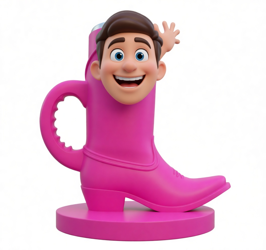 Happy Man Boot Figurine free 3D printable STL