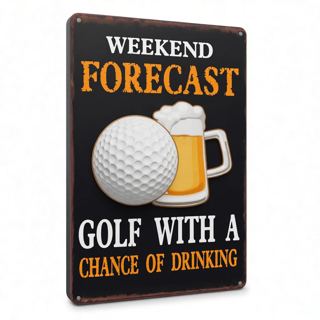 Golf Drinking Sign free 3D printable STL
