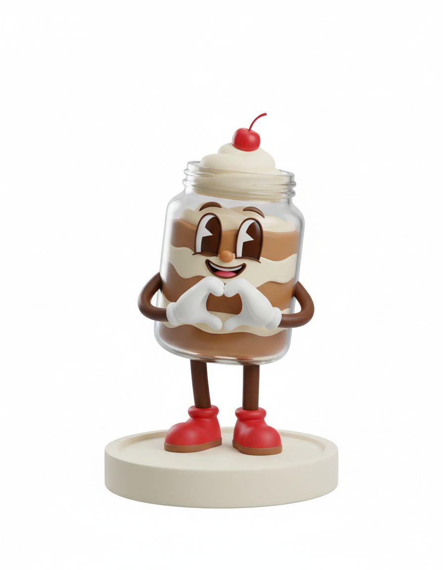 Chocolate Mousse Jar Figurine free 3D printable STL