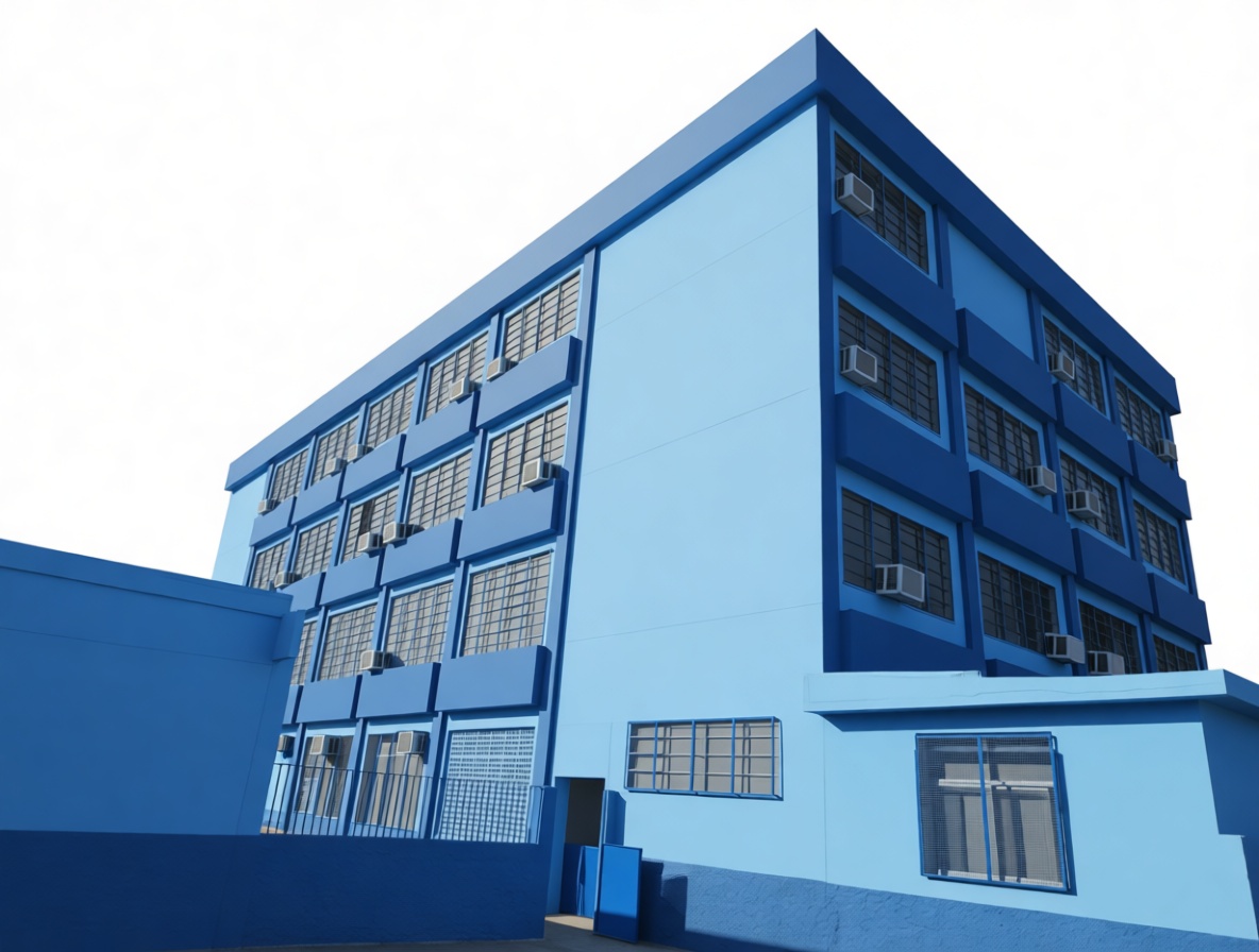 Blue Modern Building Model free 3D printable STL