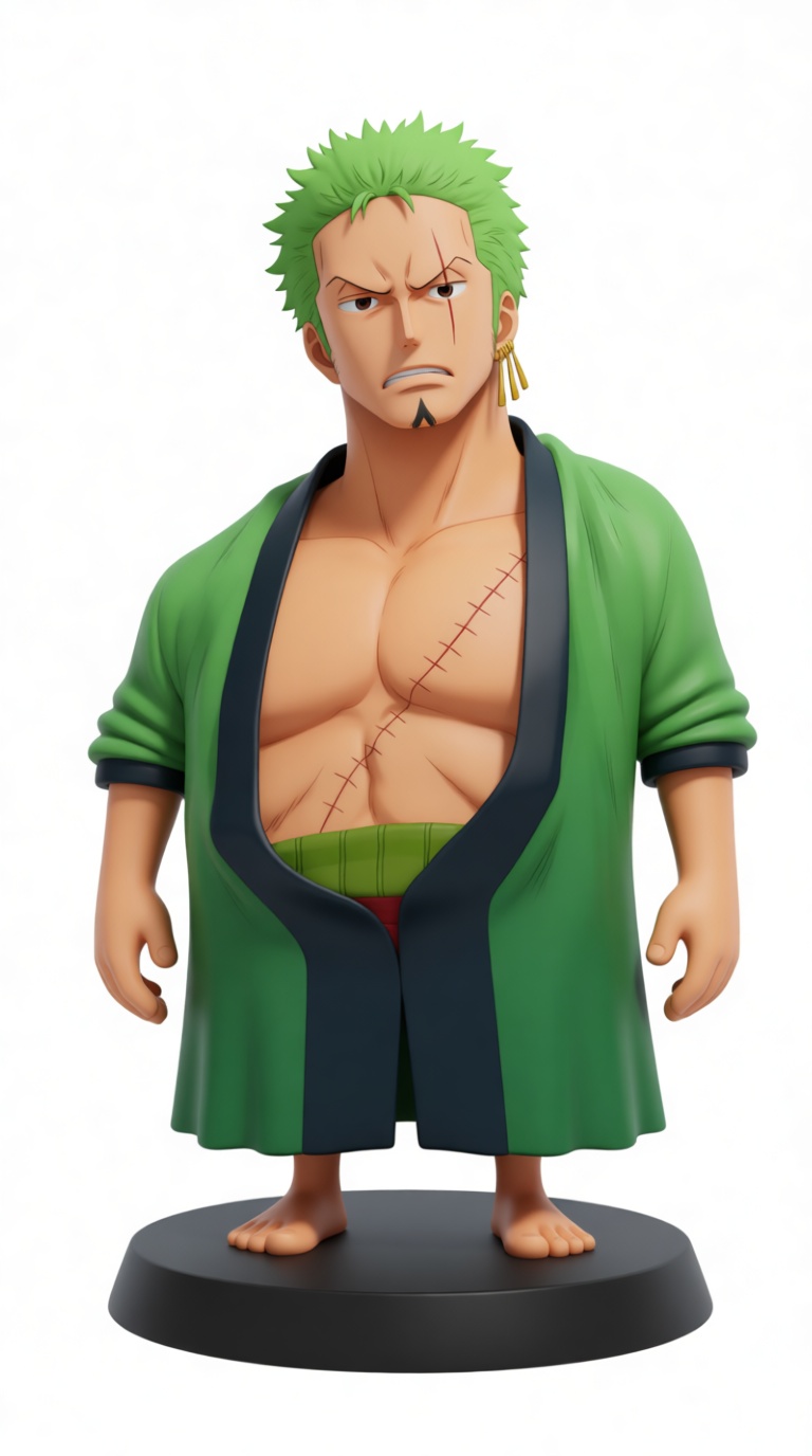 Roronoa Zoro Figurine free 3D printable STL