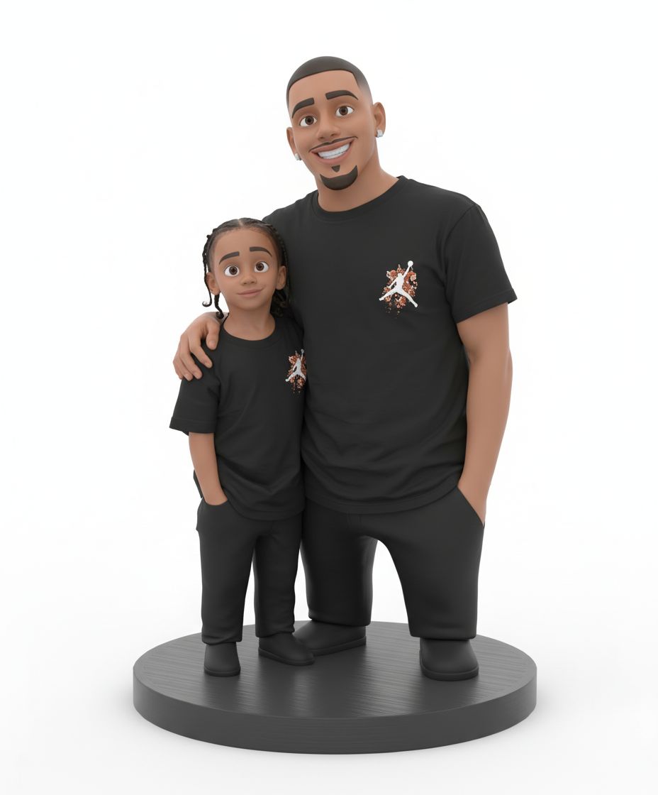 Father and Son Figurine free 3D printable STL