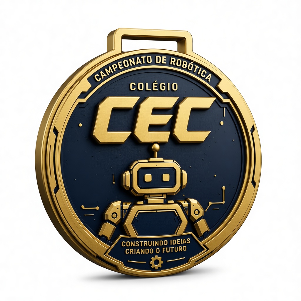 Colégio CEC Robotics Medal free 3D printable STL