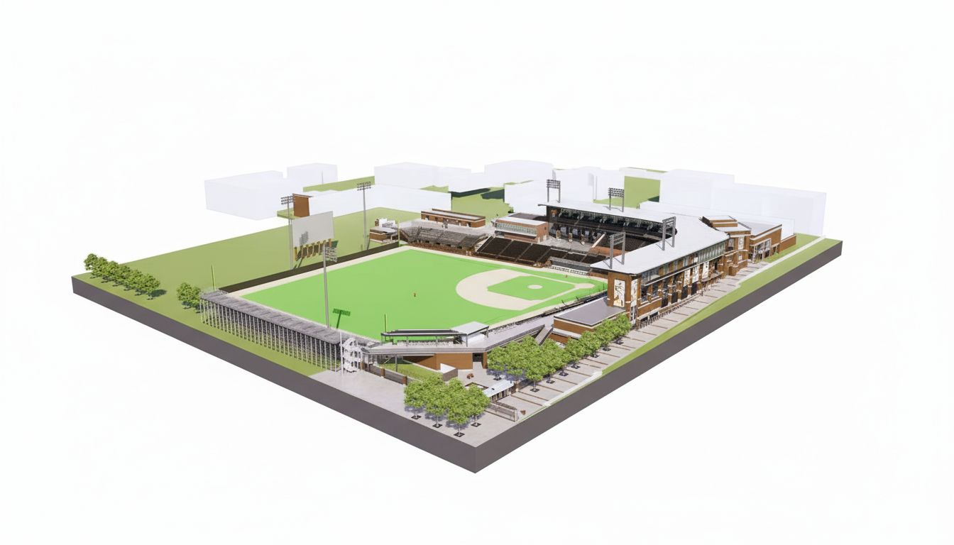 Modern Baseball Stadium Design free 3D printable STL