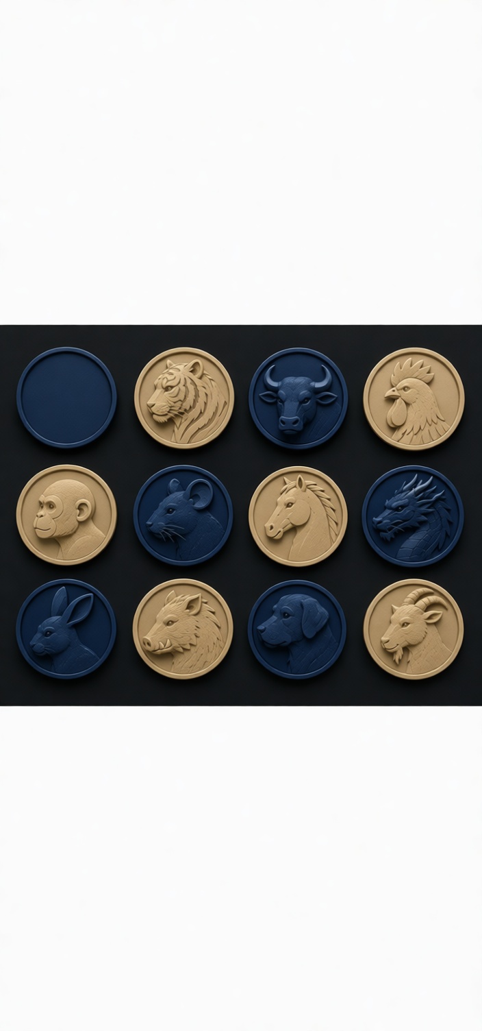 Chinese Zodiac Medallions free 3D printable STL
