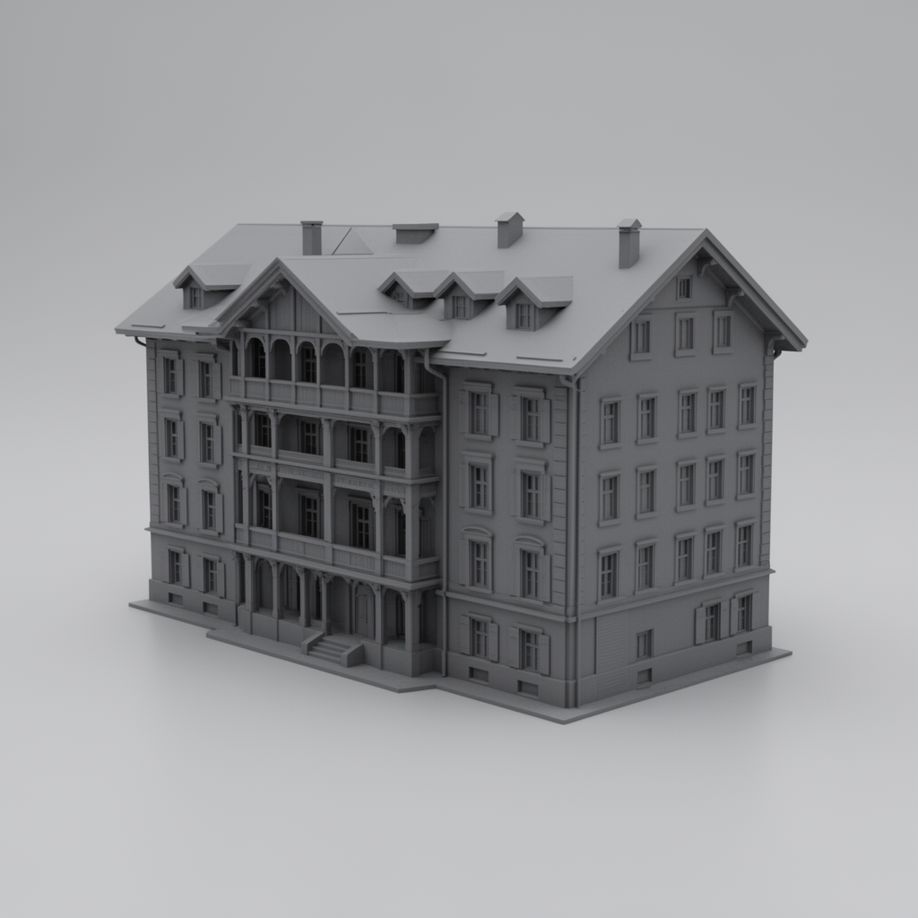 Walliser Hotel Model free 3D printable STL