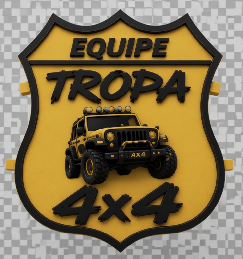 Jeep Wrangler 4x4 Badge free 3D printable STL