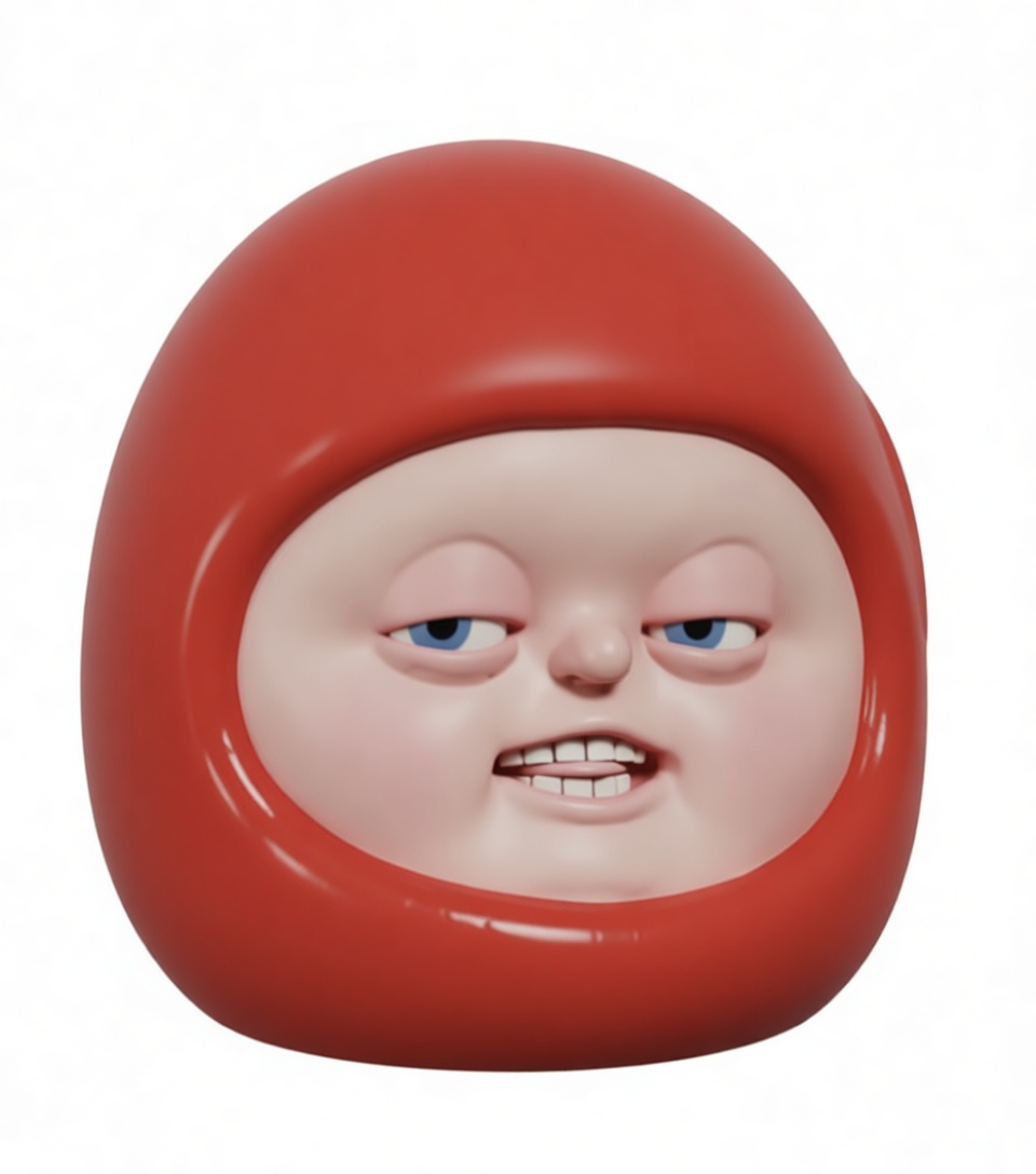 Funny Red Daruma Figurine free 3D printable STL