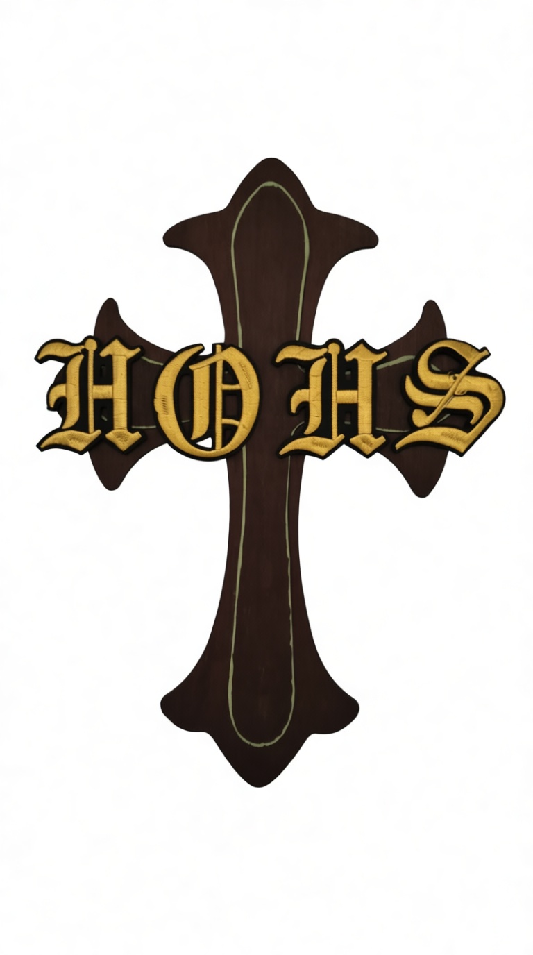 HOHS Gothic Cross Plaque free 3D printable STL