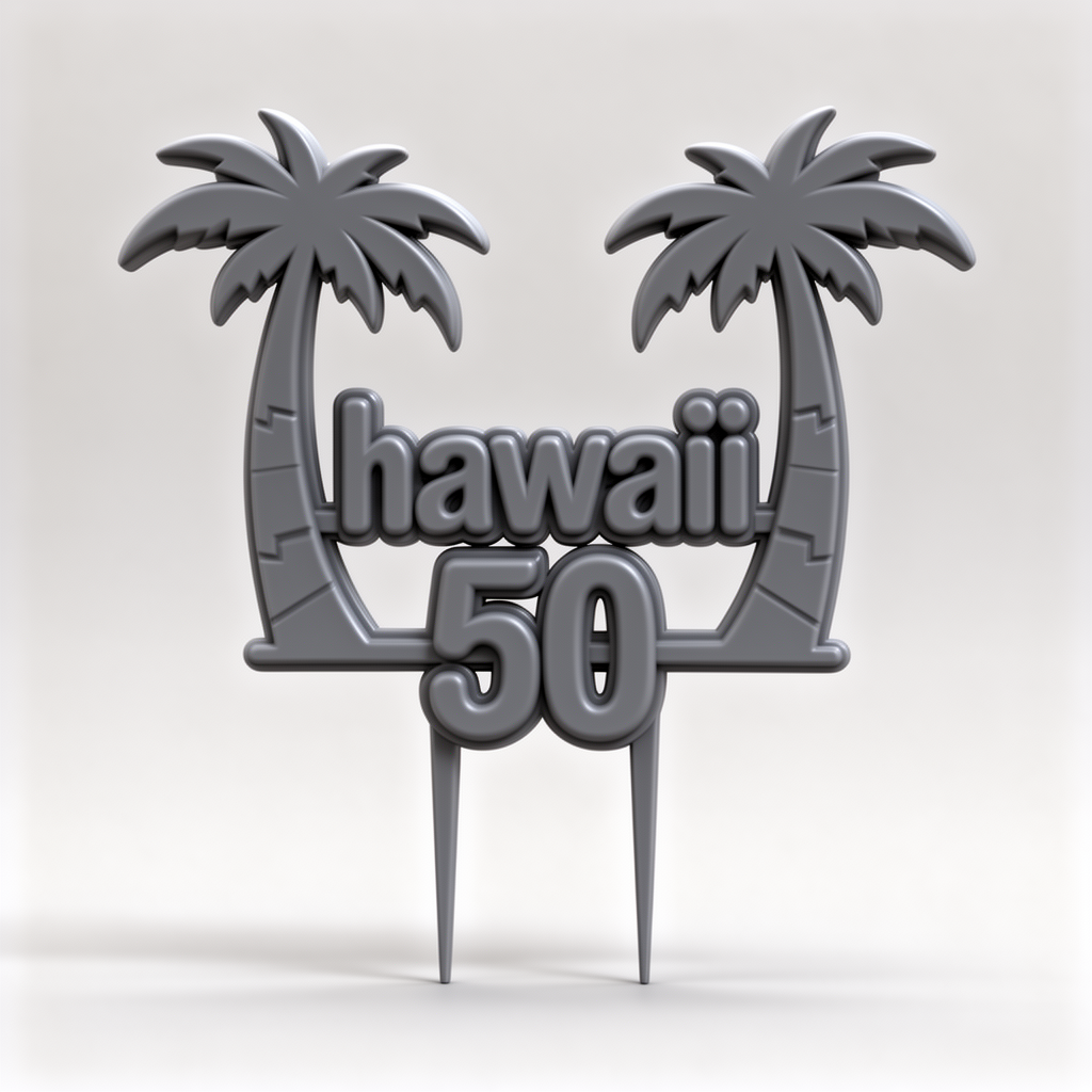 Hawaii Palm Tree Topper free 3D printable STL