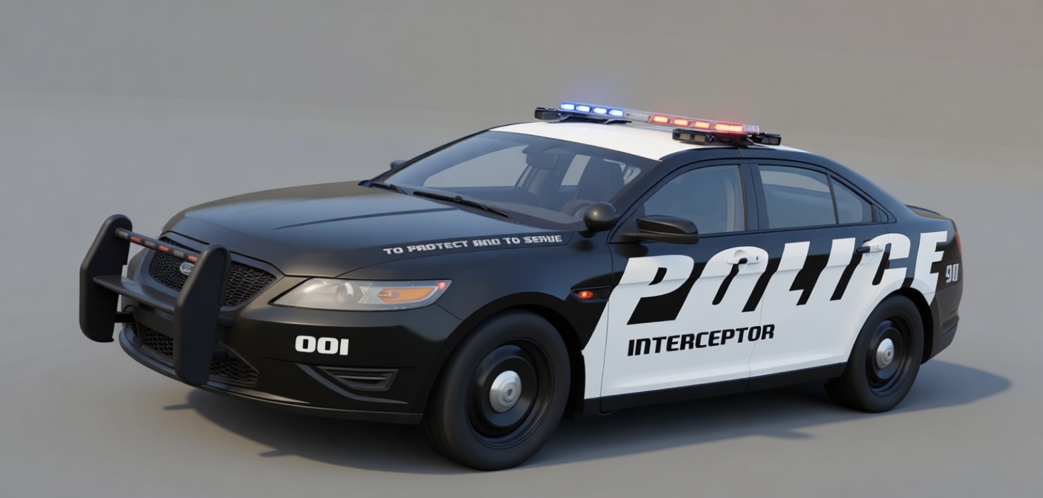Ford Police Interceptor Sedan free 3D printable STL