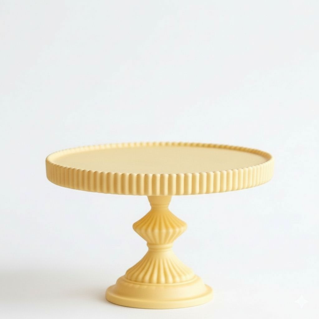 Fluted Pedestal Cake Stand free 3D printable STL