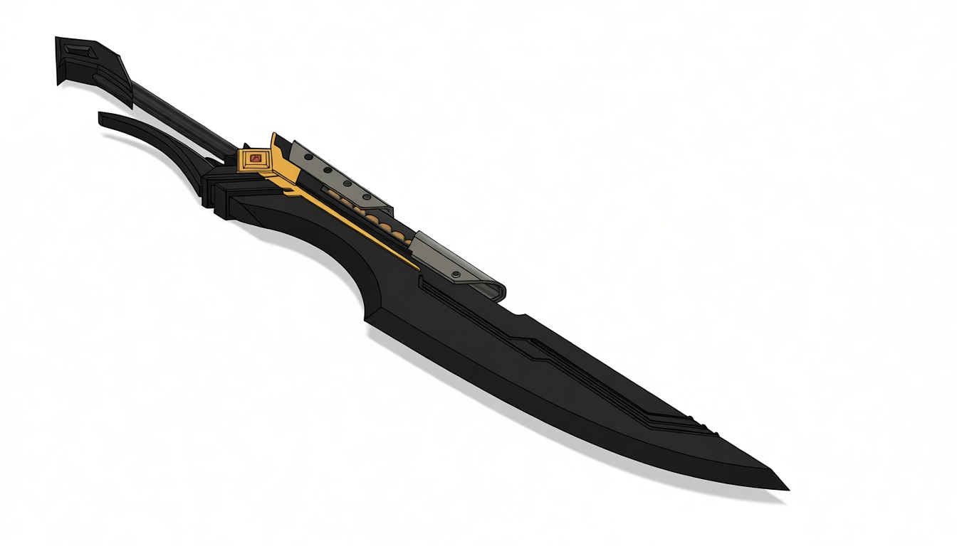 Outrider Sword Model free 3D printable STL