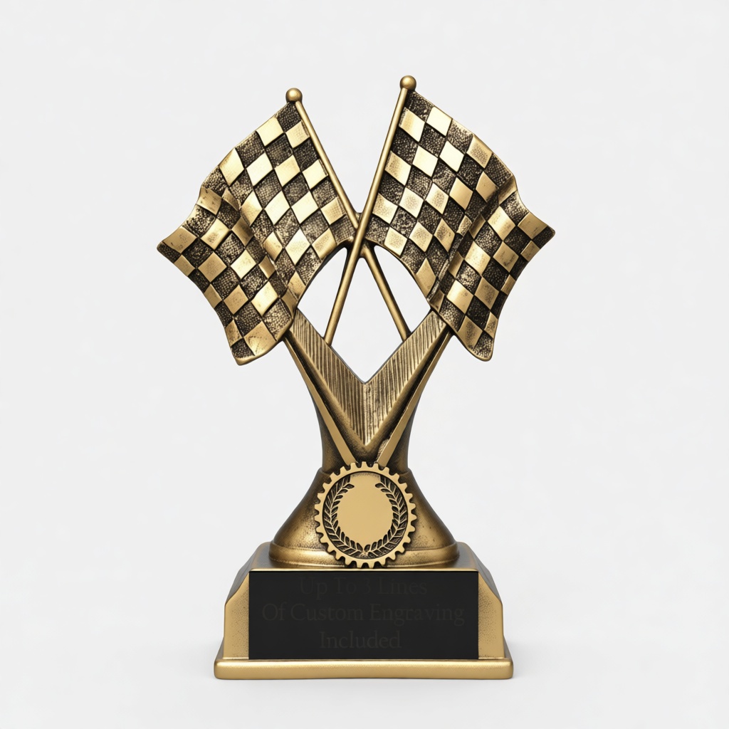 Checkered Flags Trophy free 3D printable STL