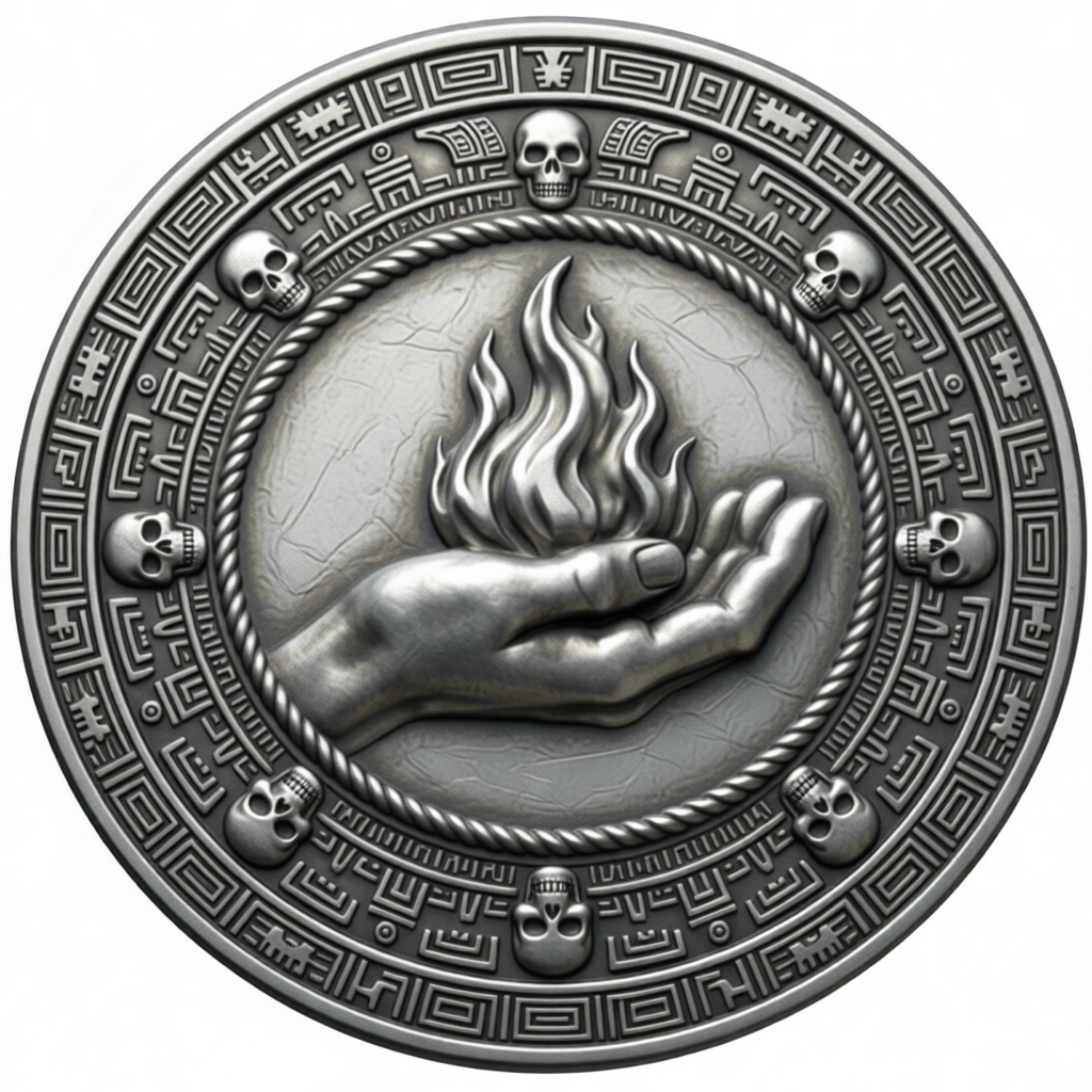 Hand Flame Medallion free 3D printable STL