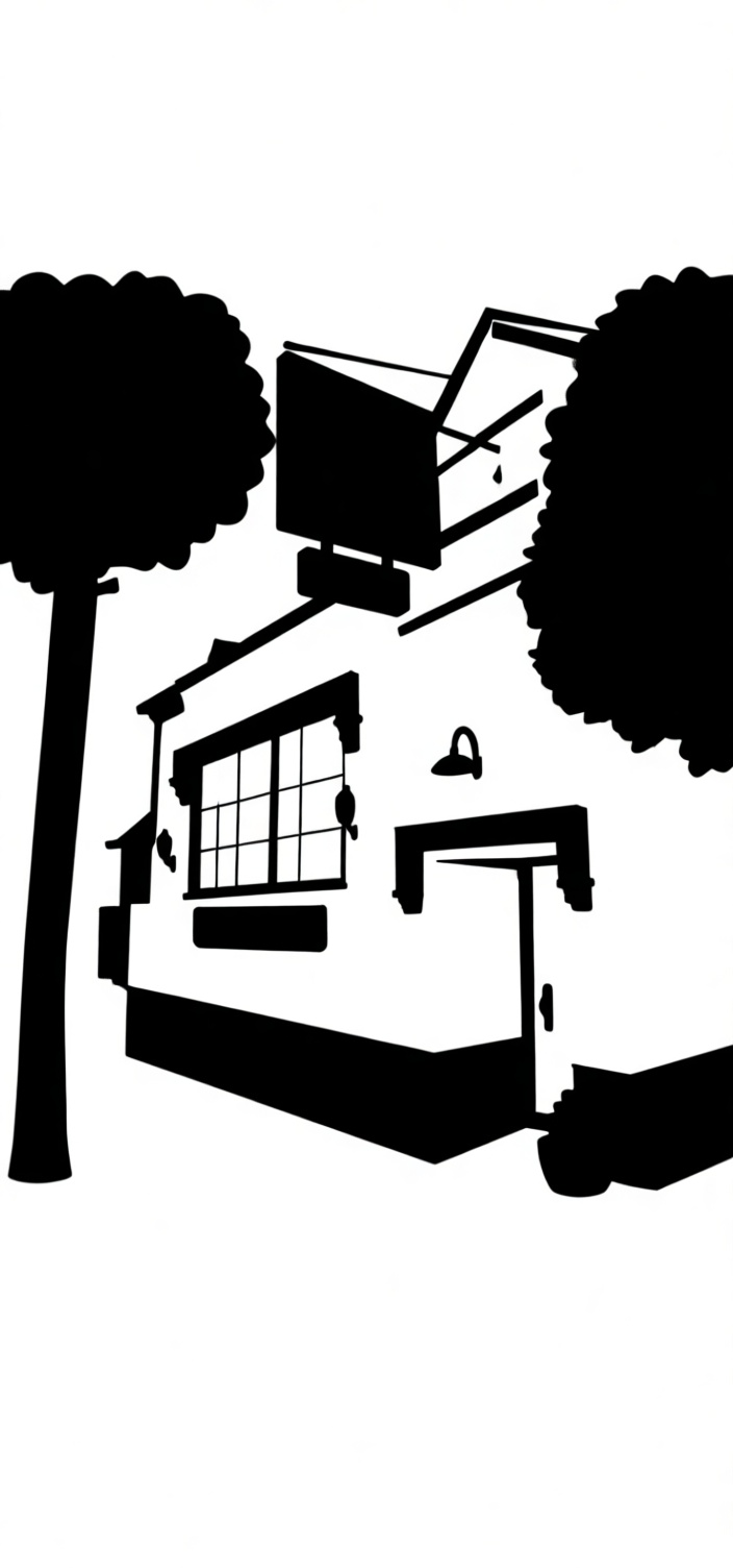 Modern House Silhouette free 3D printable STL
