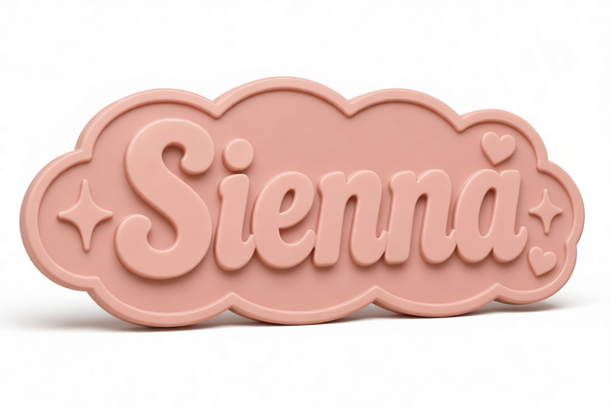 Sienna Name Sign free 3D printable STL