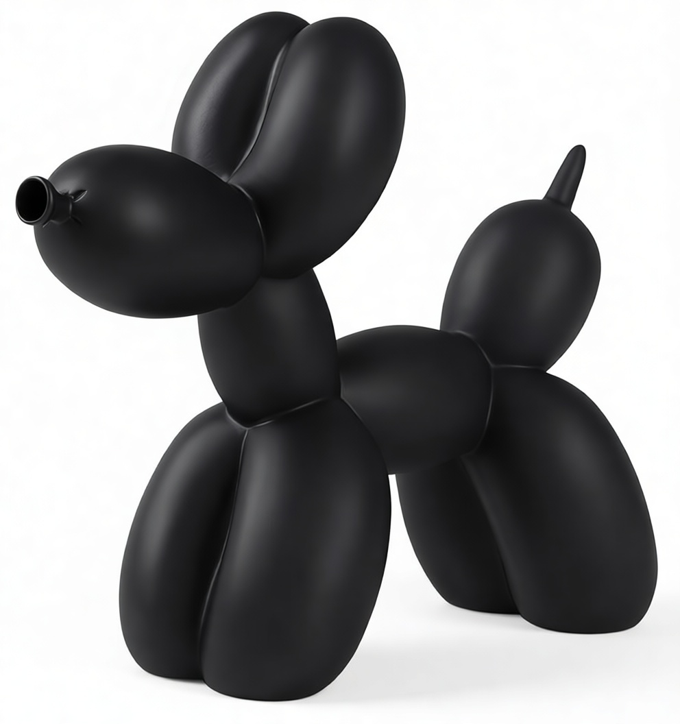Black Balloon Dog Sculpture free 3D printable STL