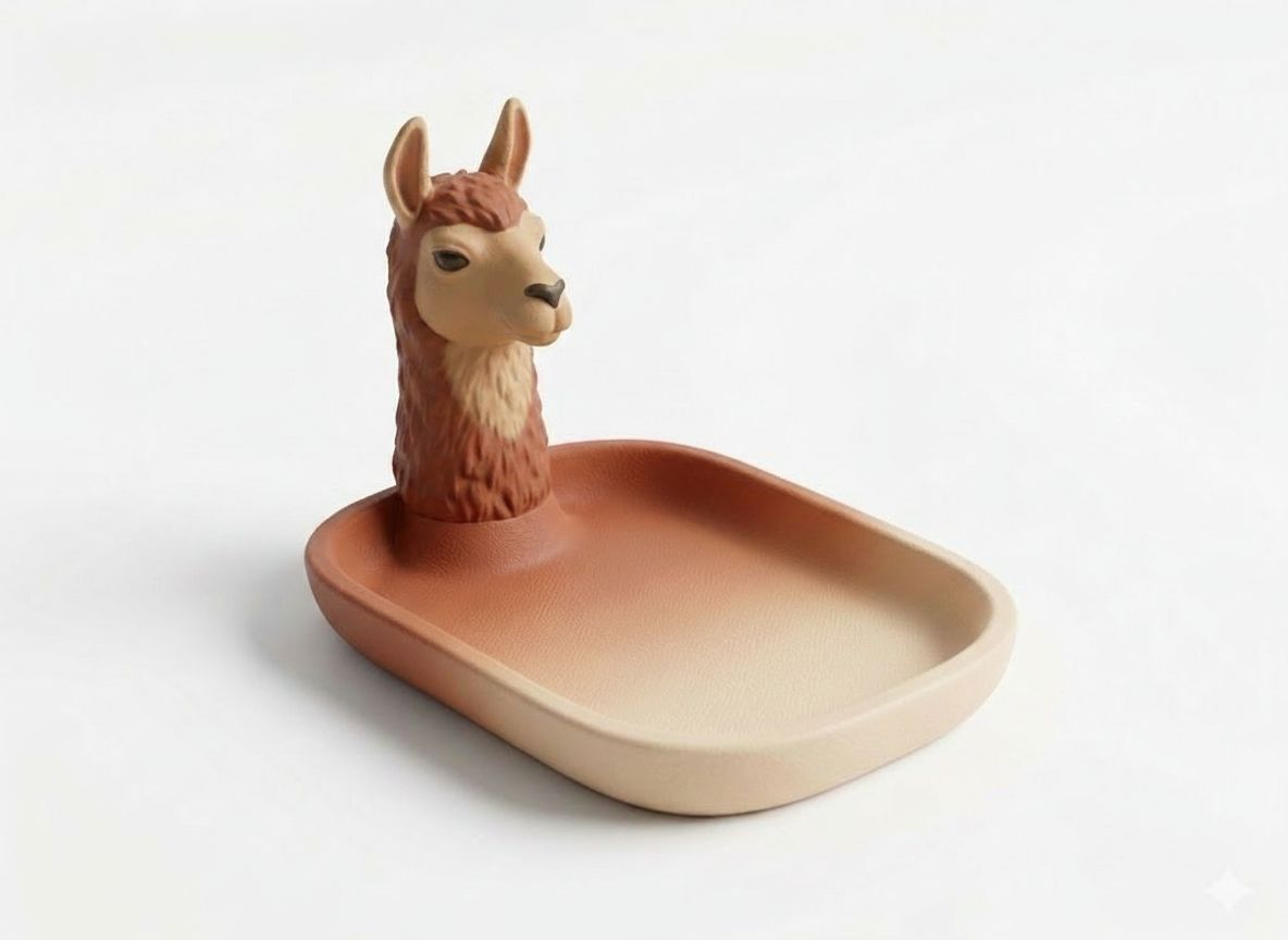 Llama Head Tray free 3D printable STL