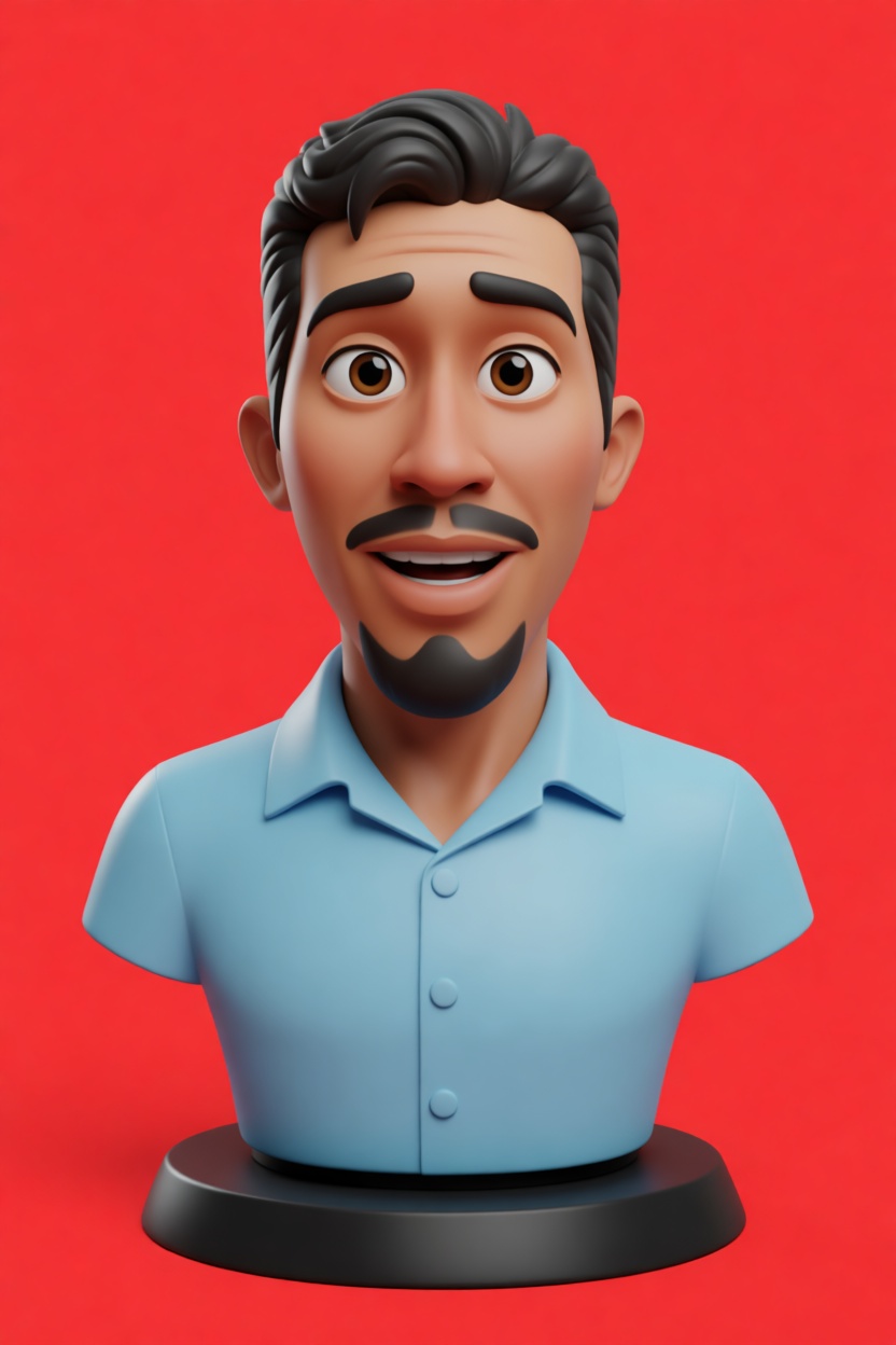 Stylized Male Bust free 3D printable STL