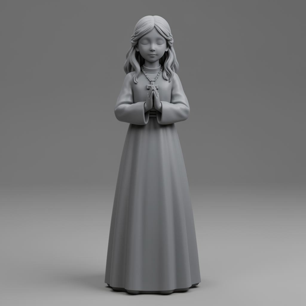 First Communion Girl Figurine free 3D printable STL