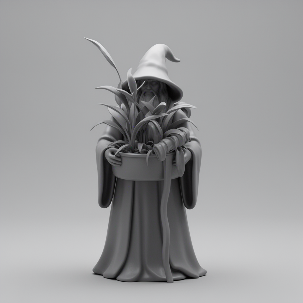 Wizard Plant Planter - Free 3D Printable STL File