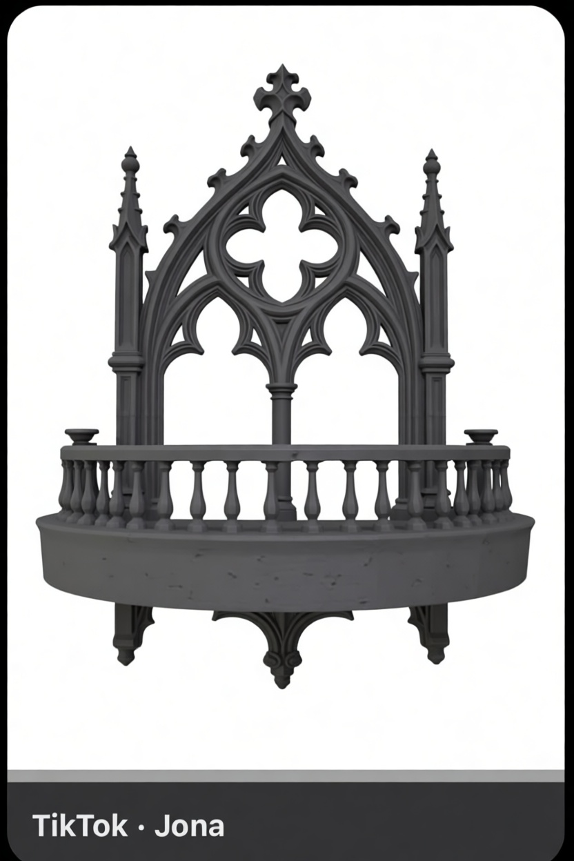 Gothic Balcony Model free 3D printable STL